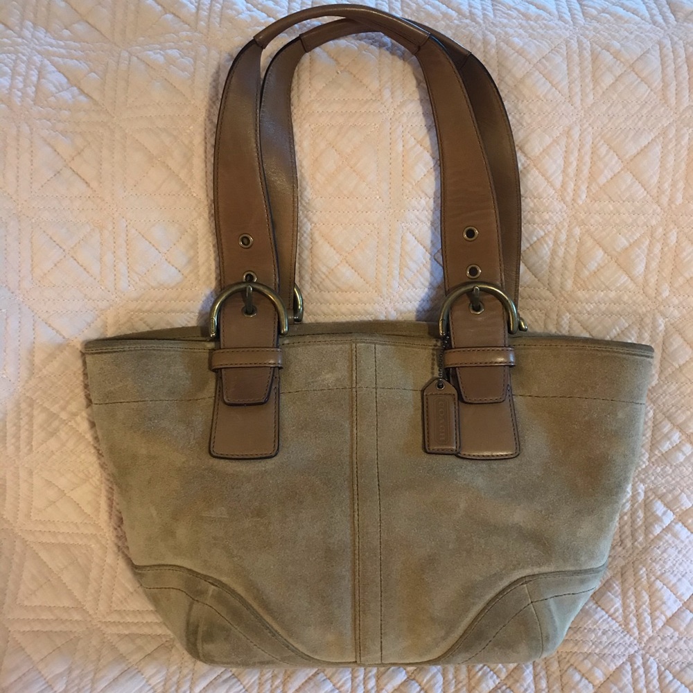 Vintage Coach Suede Purse